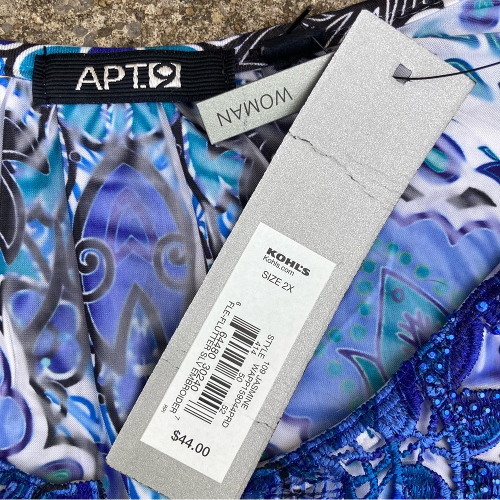 APT 9 Blouse Size 2X in Jasmine - Picture 5 of 5